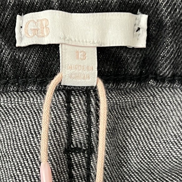 GB Size 13 Black Distressed Straight Leg Mom Jeans New - Picture 5 of 5